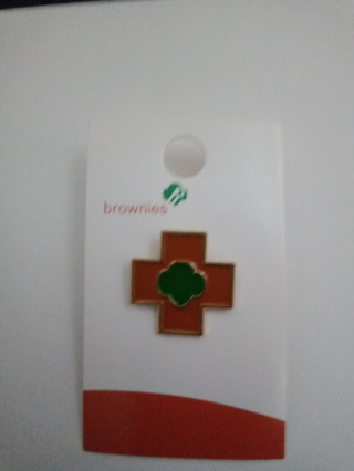 Brownie Girl Scouts Safety Cross Pin
