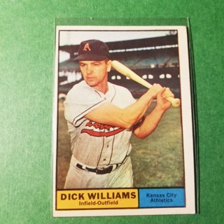 1961 - TOPPS BASEBALL CARD NO. 8 - DICK WILLIAMS - A'S