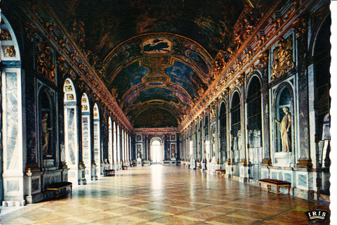 Vintage Postcard Hall of Mirrors, Versailles, France 