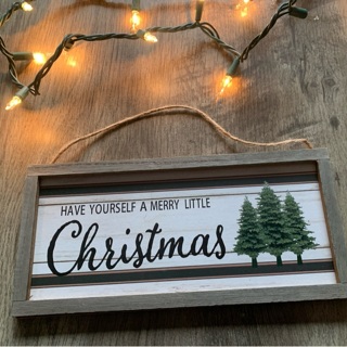 Have Yourself A Merry Little Christmas Tree Mini Wall Hanging Plaque - New