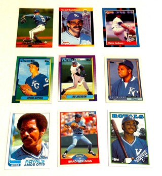 Royals-9 Card Lot-Jackson,Otis,Smith,Appier,