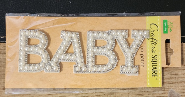 RESERVED - NEW - Crafter's Square - "BABY" Iron On Patch