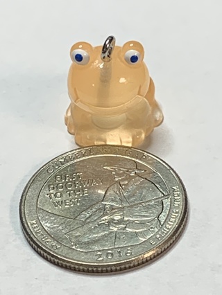 FROG~#4~ORANGE~1 FROG ONLY~CHARM AND GLOW IN THE DARK~FREE SHIPPING!