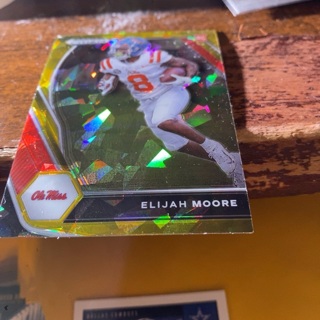 2021 panini prizm cracked ice draft picks Elijah Moore rookie football card 