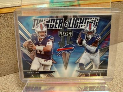 2021 PANINI PLAYOFF JOSH ALLEN/STEFON DIGGS THUNDER & LIGHTNING # TL-8 BUFFALO BILLS