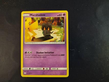 Pokemon Cosmic Eclipse Marshadow (black star rare)