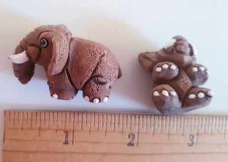 Tiny elephant figurines