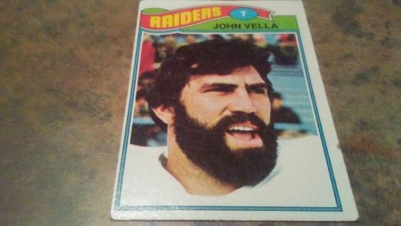 1977 TOPPS JOHN VELLA OAKLAND RAIDERS FOOTBALL CARD# 438