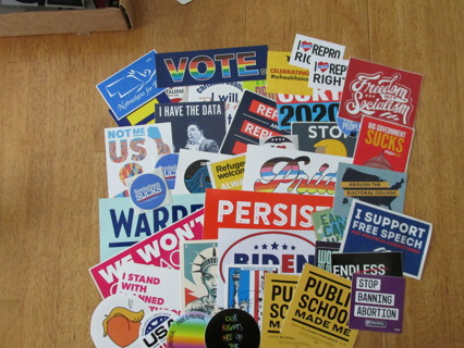 Big Lot of Political Stickers