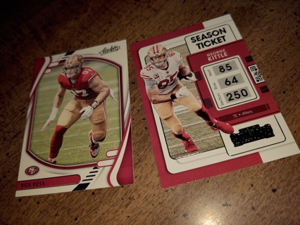 Two card lot football  Nick bosa and George kittle  49ers