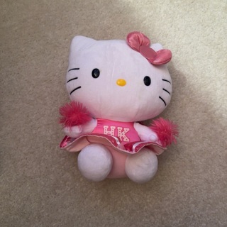 10-11 inch Plush Cheerleader Hello Kitty Large Beany Baby by Sanrio