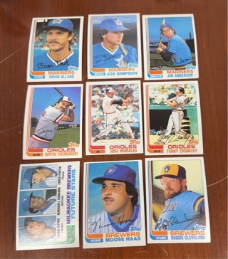 1982 Topps Baseball lot