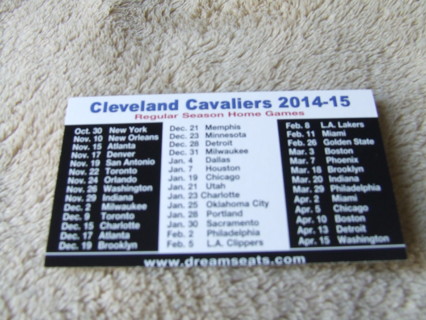 2014-15 Cleveland Cavaliers/Ohio State Home Basketball Pocket Schedule 