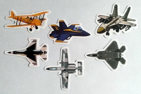 Six Jet/Airplane Stickers #3