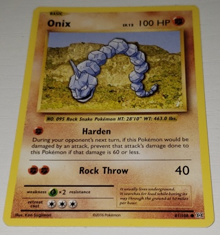 ⚡ Pokemon Card Onix 61/108 ⚡ 100 HP XY Evolutions
