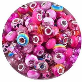 10pc Euro Rose Red Mix Beads #4 (PLEASE READ DESCRIPTION)