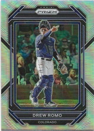 2023 PRIZM DREW ROMO SILVER REFRACTOR ROOKIE CARD