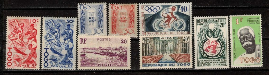 Togo Stamps 1940s and 1950s