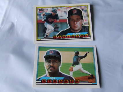 1989 Minnesota Twins Topps Big Card Lot of 2