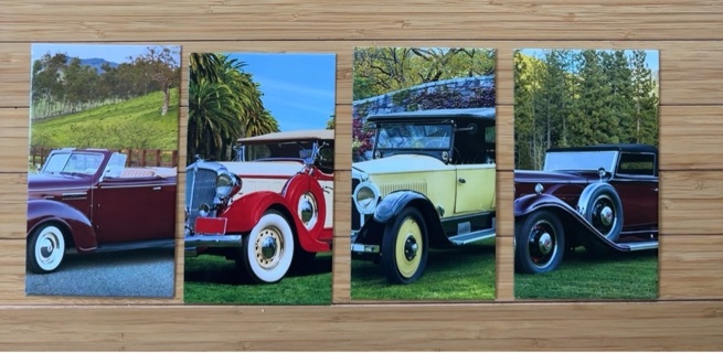 4 Car Themed Envelopes -  recycled from calendarPages