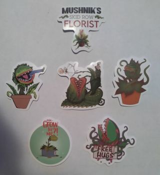 6 LITTLE SHOP OF HORRORS STICKERS