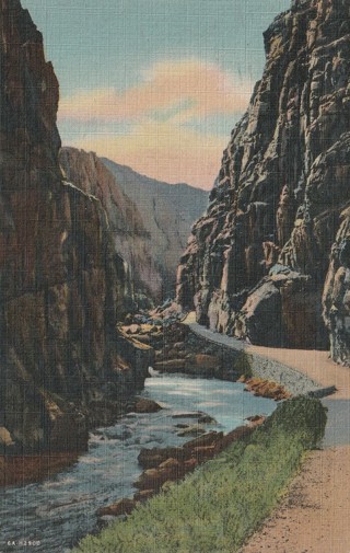 Vintage Used Postcard: g: 1948 Shoshone Canon, Yellowstone