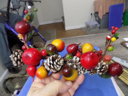 Apples, pinecones, pears, berries swag garland 10 inch