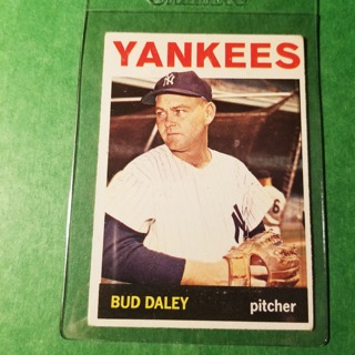 1964 - TOPPS BASEBALL CARD NO. 164 - BUD DALEY - YANKEES - EXMT+