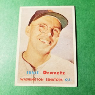 1957 - TOPPS BASEBALL CARD NO. 179 - ERNIE ORAVETZ  - SENATORS