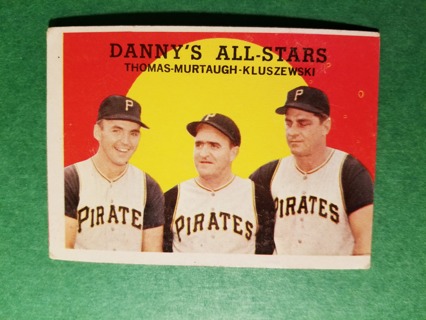 1959 - TOPPS EXMT - NRMT BASEBALL - CARD NO 17 - DANNY'S ALL-STARS - PIRATES