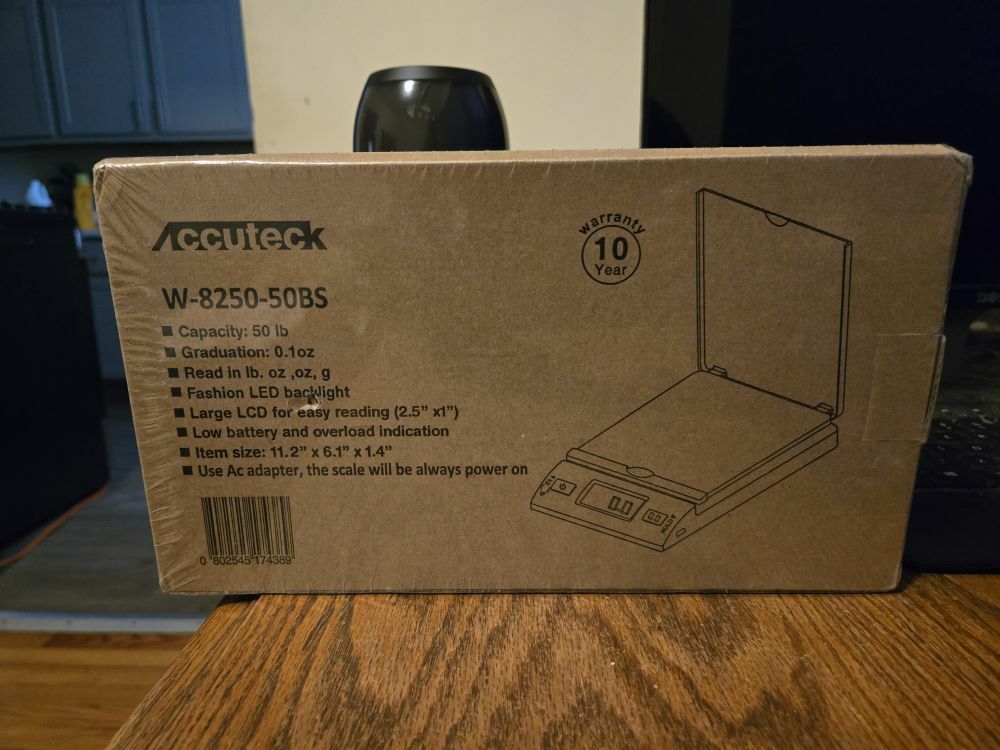 FREE: Accuteck Digital Postal Scale 86Lb. Capacity W-8250-50BS Brand New Sealed