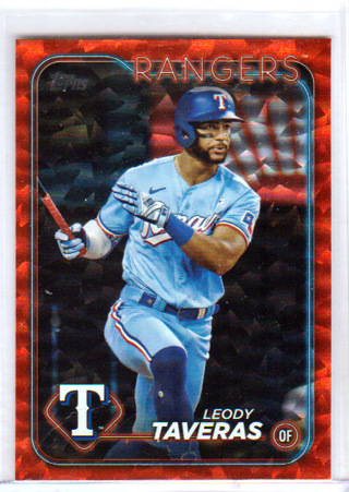 Leody Taveras, 2024Topps Orange Sparkle Card #199, Texas Rangers, 029/299,  (EL)