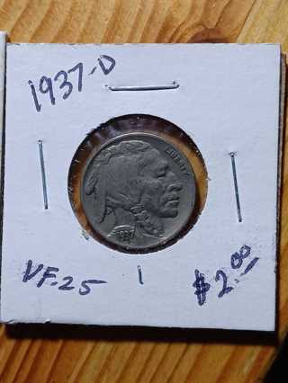 1937-D Buffalo Nickel! 1.2