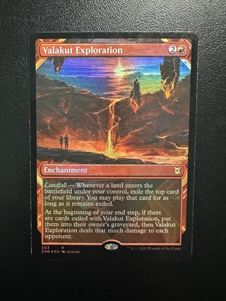 Valakut Exploration MTG ZNR Showcase Foil Lightly Played Card