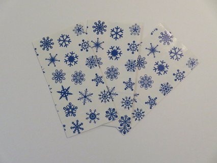 Three (3) Christmas Gift Bags Paper Snowflakes