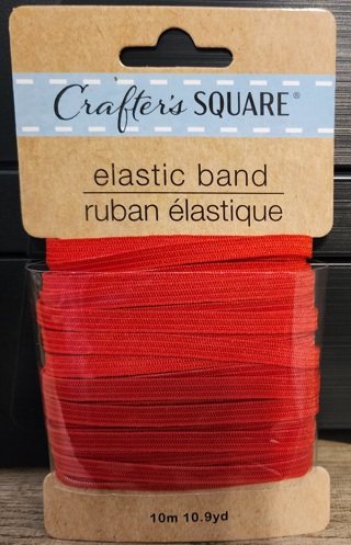 NEW - Crafter's Square - Red 1/4" wide stretch elastic band - 10.9 yards