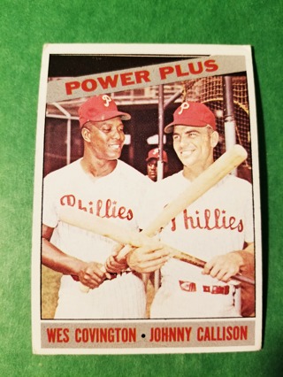 1966 - TOPPS EXMT - NRMT BASEBALL - CARD NO. 52 - POWER PLUS - PHILLIES