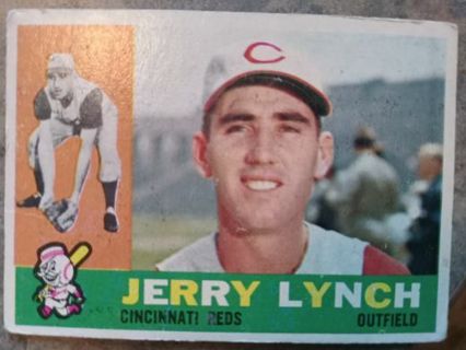 1960 T.C.G. JERRY LYNCH CINCNNATI REDS BASEBALL CARD# 198