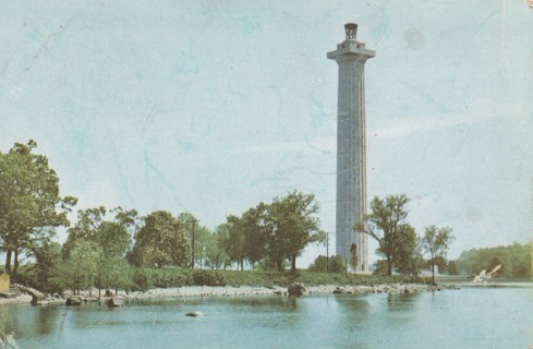 Vintage Unused Postcard: k: Perry Monument, South Bass Island, Put-in-Bay, OH