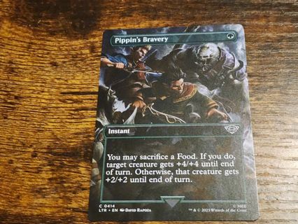 Magic the gathering mtg Pippins Bravery Borderless Lord of the rings