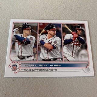 2022 Topps Series 1 - [Base] - All-Star Game #181 League Leaders - Duvall, Riley, Albies