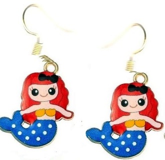 GP ENAMEL MERMAID EARRINGS STYLE 4 #3 (PLEASE READ DESCRIPTION) 