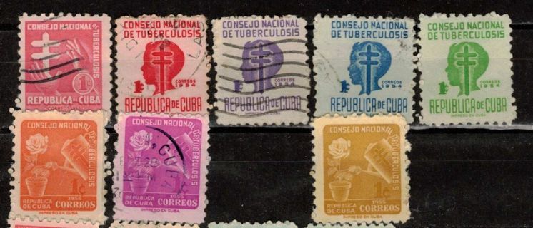 Cuba Postal Tax Stamps 1953-1955