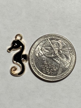 BLACK ENAMEL CHARM~#104~1 CHARM ONLY~FREE SHIPPING!