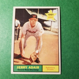 1961 - TOPPS EXMT - NRMT BASEBALL - CARD NO. 71 - JERRY ADAIR  ROOKIE - ORIOLES