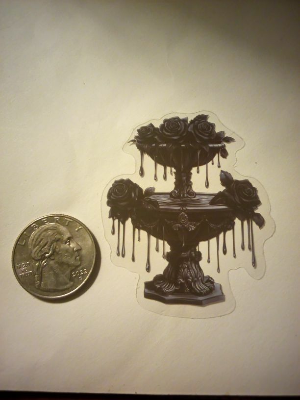 FREE: Goth Transparent Sticker Read Description Before Bidding