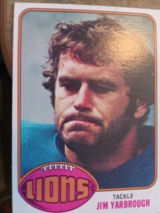 1976 TOPPS JIM YARBROUGH DETROIT LIONS FOOTBALL CARD# 21