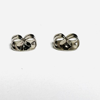 Silver tone butterfly earring backs