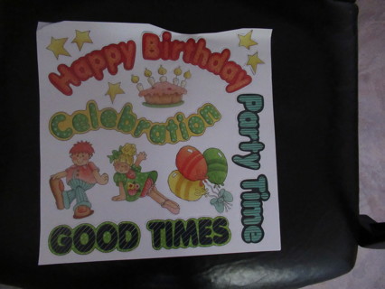  "HAPPY BIRTHDAY" Embellishments for scrapbooking