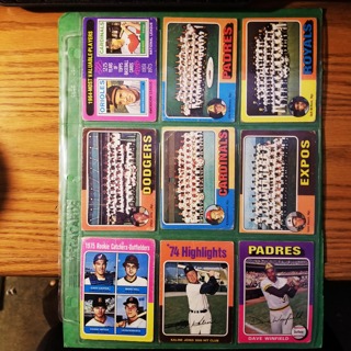  9 - LOT - 1975 TOPPS BASEBALL CARD LOW GRADE FILLERS